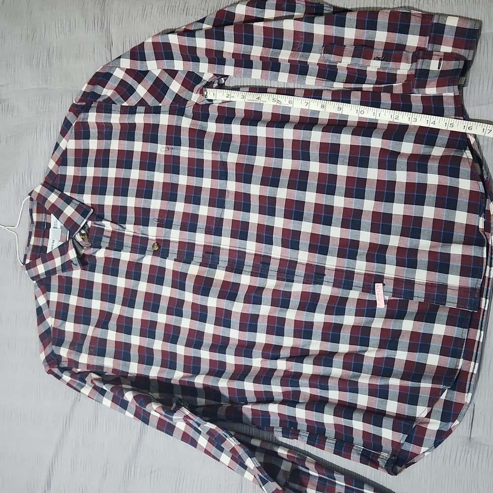 Old Navy slimfit Button-down white maroon and gray size large